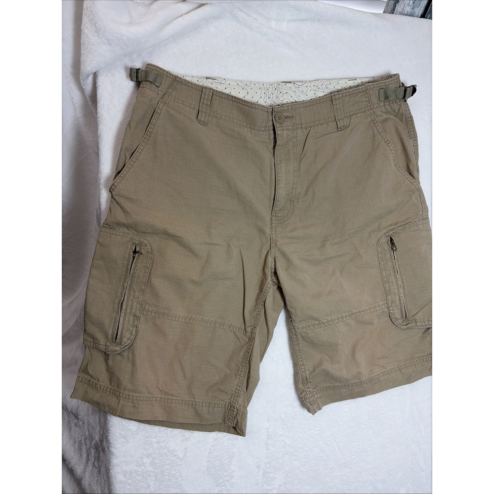 The North Face Tribe Cargo Shorts Mens 36‎ Regular Fit Tan Ripstop Hiking